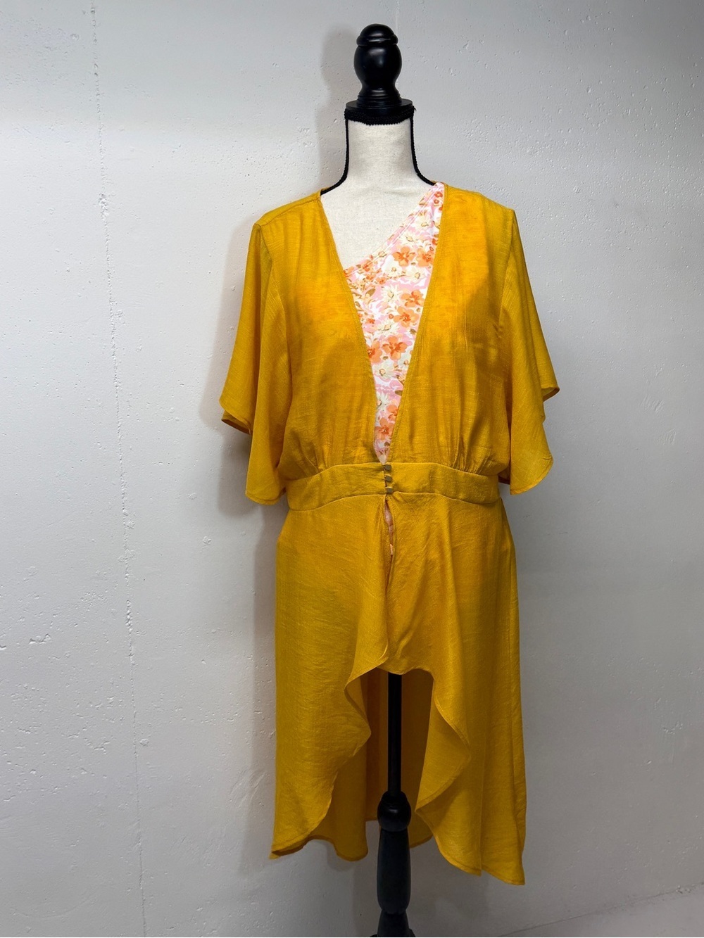 NWT Mustard Yellow Women's lightweight beach coverup